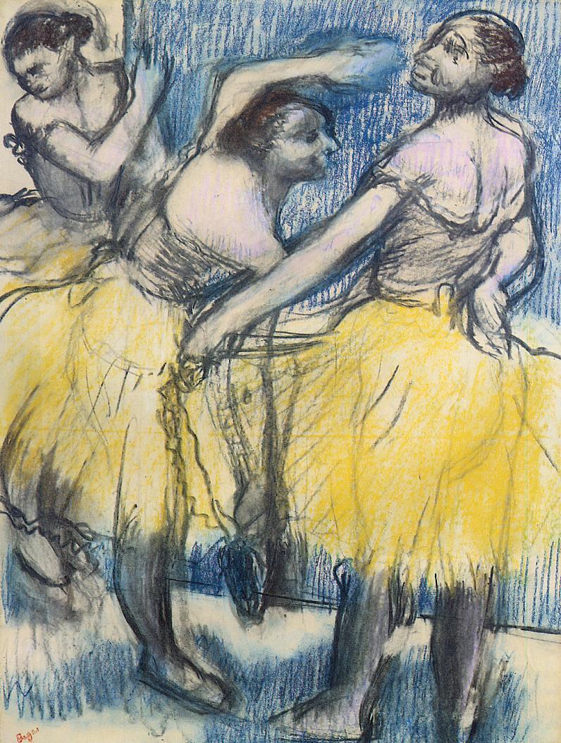 Three Dancers in Yellow Skirts 1904